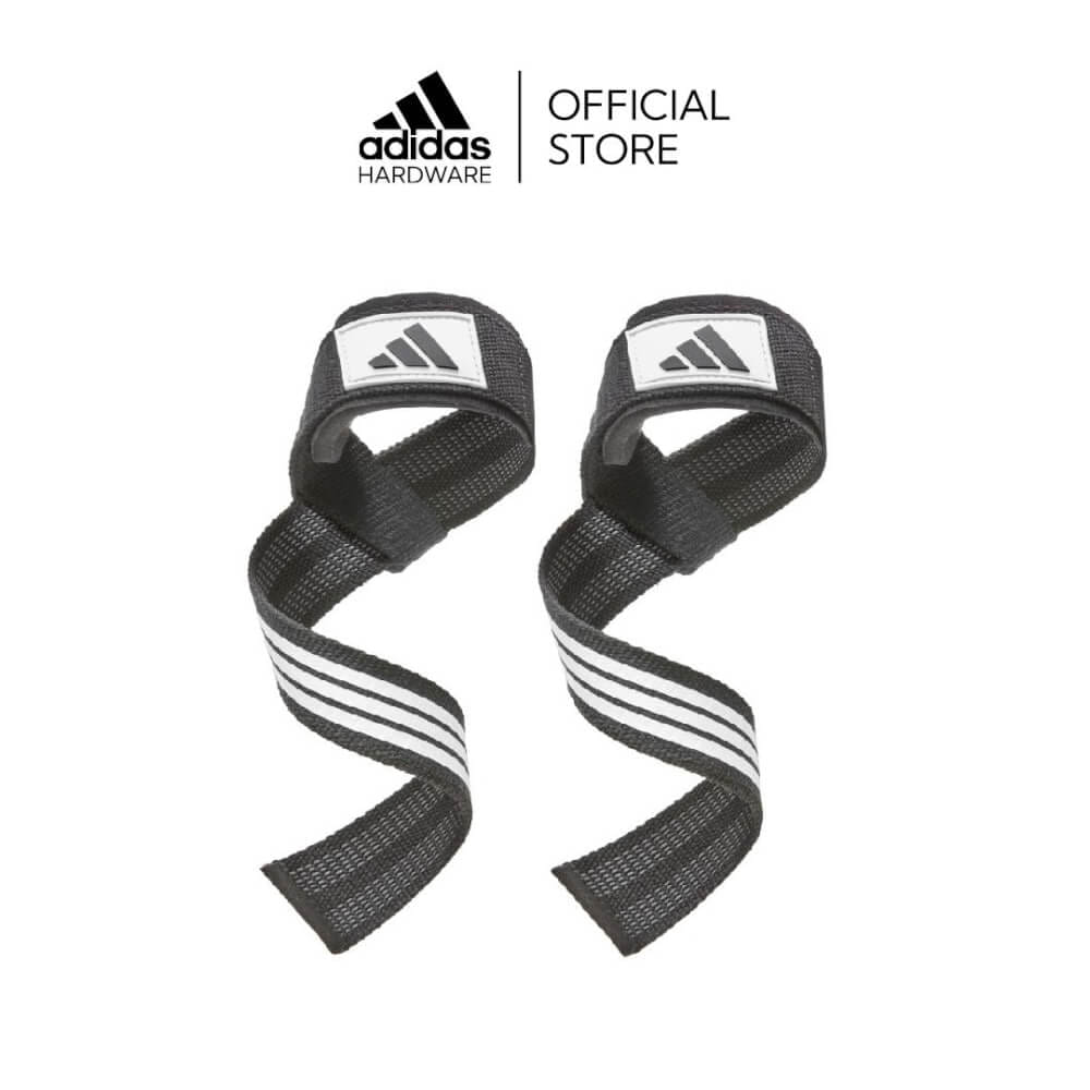 สายรัดข้อมือยกน้ำหนัก ADIDAS LIFTING STRAPS สีขาว/ดำ 1 คู่_0